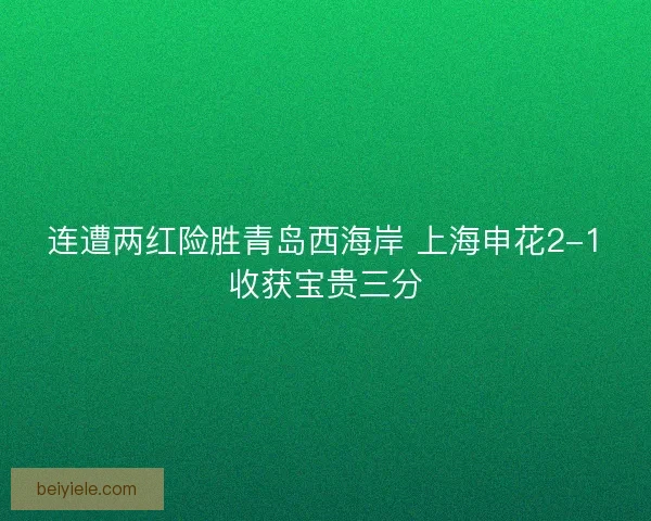 连遭两红险胜青岛西海岸 上海申花2-1收获宝贵三分